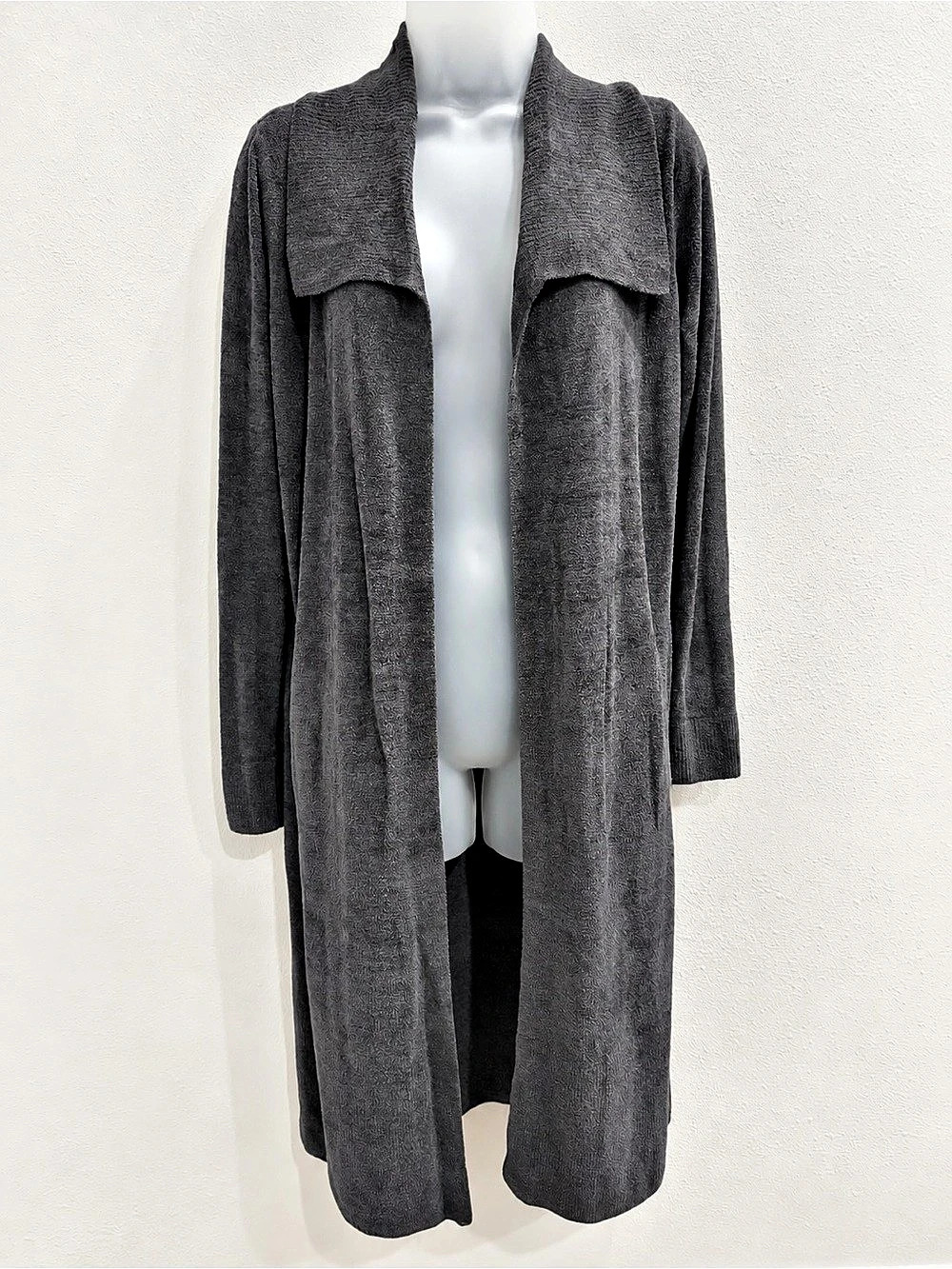 Barefoot Dreams CozyChic Ultra Lite Long Cardigan XS Carbon Gray NWT